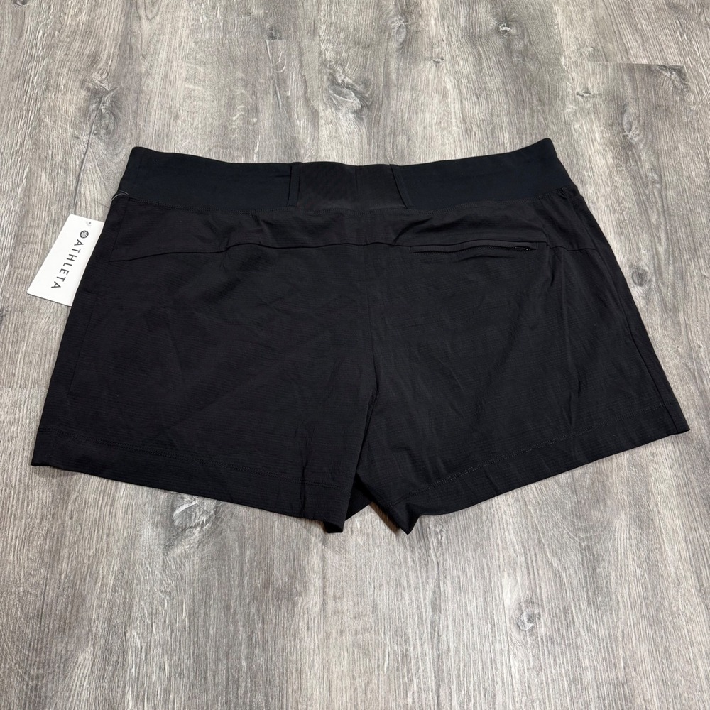 Athleta Trekkie North Short Black Hiking Travel Ripstop‎ Mid Rise Size 22 NWT